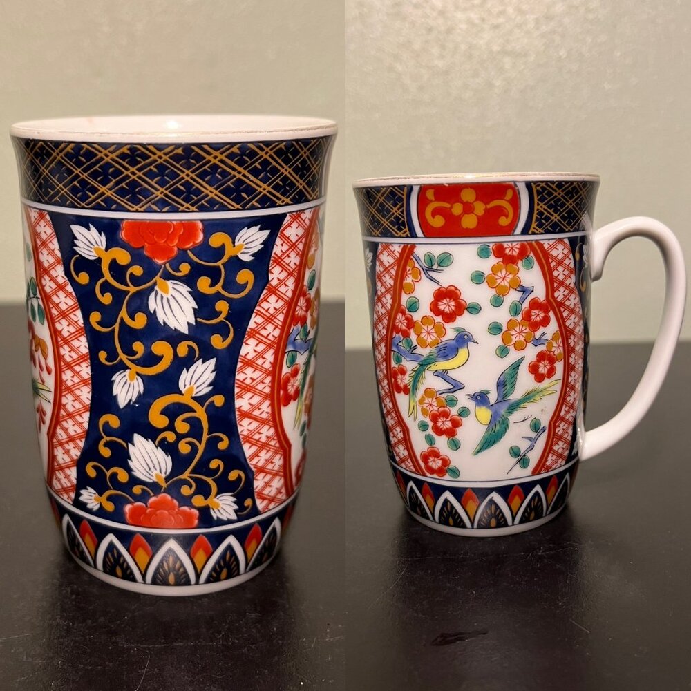 Vtg Royal Takahashi San Francisco Japanese Imari Porcelain Mug Coffee Cup 1983